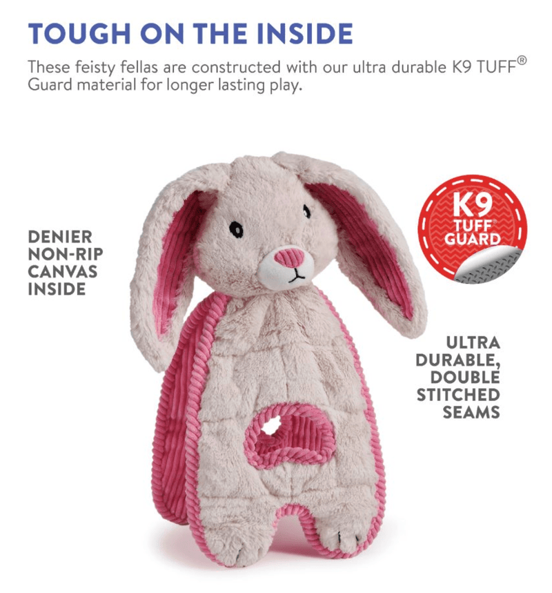 Outward Hound Cuddle Tugs Bunny Squeaky Plush Dog Toy CHEAPER THAN CHEWY! - Glad Dogs Nation | ALL Profits Donated