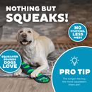 Outward Hound Durablez Snake Blue: Large 3 Squeakers, No Stuffing - Glad Dogs Nation | ALL Profits Donated