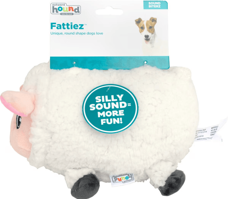 Outward Hound Fattiez Sheep Squeaky Grunting Plush Dog Toy - Glad Dogs Nation | ALL Profits Donated