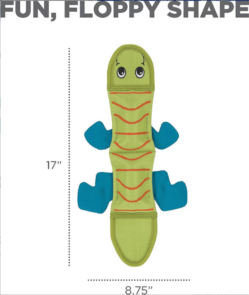 Outward Hound Fire Biterz Lizard Durable Fire Hose Dog Toy: 2 Squeakers - Glad Dogs Nation | ALL Profits Donated