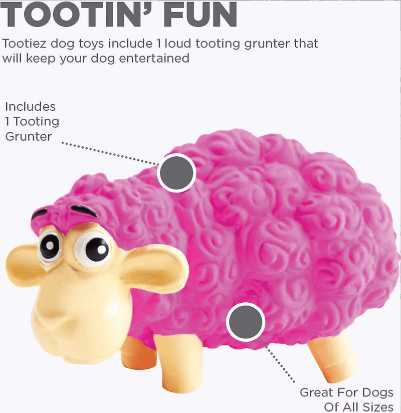 Outward Hound Tootiez Sheep Squeaky Grunting Stuffing - Free Natural Latex Dog Toy CHEAPER THAN CHEWY - Glad Dogs Nation | ALL Profits Donated