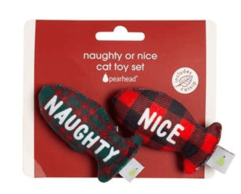 Pearhead Naughty Or Nice Catnip Cat Toy Set - Glad Dogs Nation | ALL Profits Donated