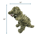 Petlou Ripples Dino Friends 26" T Rex Squeaky Plush Dog Toy CHEAPER THAN CHEWY - Glad Dogs Nation | ALL Profits Donated