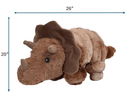 Petlou Ripples Dino Friends 26" Triceratops Squeaky Plush Dog Toy CHEAPER THAN CHEWY - Glad Dogs Nation | ALL Profits Donated