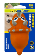 PetSport Naturflex Tiny Tots Triceratop 4" Natural Latex Dog Toy - Glad Dogs Nation | ALL Profits Donated