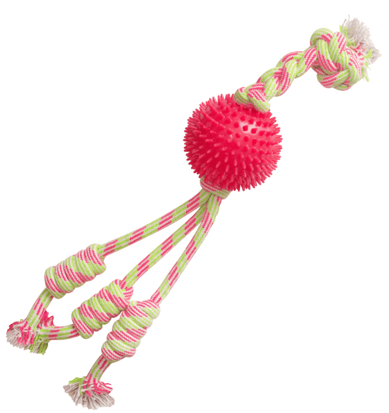 SnugArooz FEEL'N SPIKEY Rope, Spiky Ball & Tug Toy: 22" - Glad Dogs Nation | ALL Profits Donated