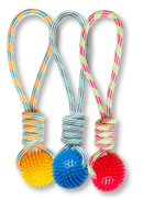 SnugArooz Spike - O - Mite Rope, Spiky Ball & Tug Toy: 16" CHOOSE YOUR COLOR - Glad Dogs Nation | ALL Profits Donated