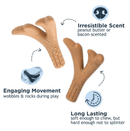 Tall Tails Peanut Butter Antler Chew for Dogs, Fillable: 3 Sizes - Glad Dogs Nation | ALL Profits Donated