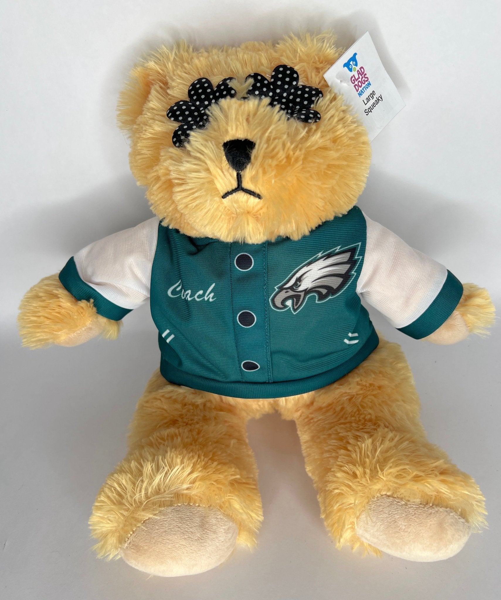 Team Spirit Stuffed SQUEAKY Dog Toys: Sport Mascots & Players of All Sizes - Glad Dogs Nation | ALL Profits Donated