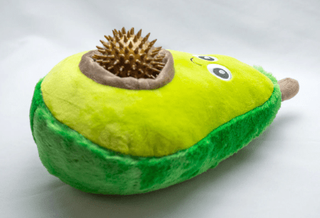 ThoozyPet Avocado Plush Squeaky Dog Toy with Spiky Ball Squeaker: 11" - Glad Dogs Nation | ALL Profits Donated