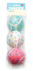ThoozyPet Happy Birthday Sprinkle Tennis Balls 3 Pack - Glad Dogs Nation | ALL Profits Donated