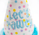 ThoozyPet Pawty Time Birthday Hat Blue Squeak & Crinkle Dog Toy, 7" - Glad Dogs Nation | ALL Profits Donated