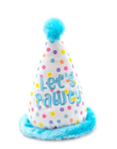 ThoozyPet Pawty Time Birthday Hat Blue Squeak & Crinkle Dog Toy, 7" - Glad Dogs Nation | ALL Profits Donated