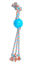 ThoozyPet Squid Tails Tug Rope Dog Toy with TPR Spike Ball 22", 3 Colors - Glad Dogs Nation | ALL Profits Donated