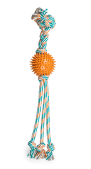 ThoozyPet Squid Tails Tug Rope Dog Toy with TPR Spike Ball 22", 3 Colors - Glad Dogs Nation | ALL Profits Donated