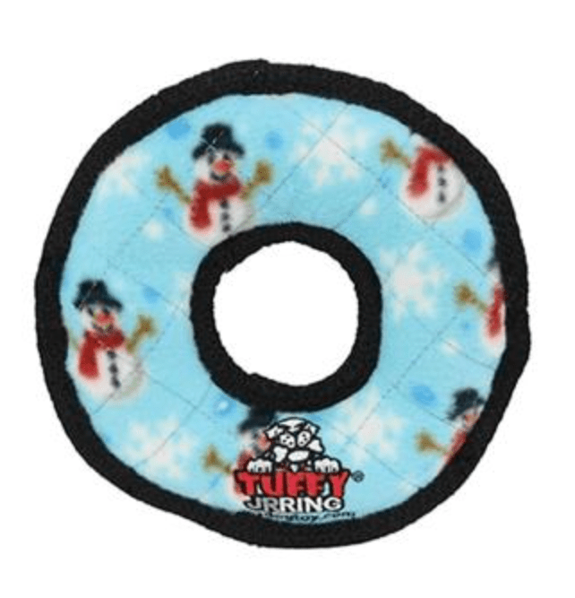 Tuffy® Junior Holiday Toss & Tug Ring: Wreath or Snowman CHEAPER THAN CHEWY - Glad Dogs Nation | ALL Profits Donated