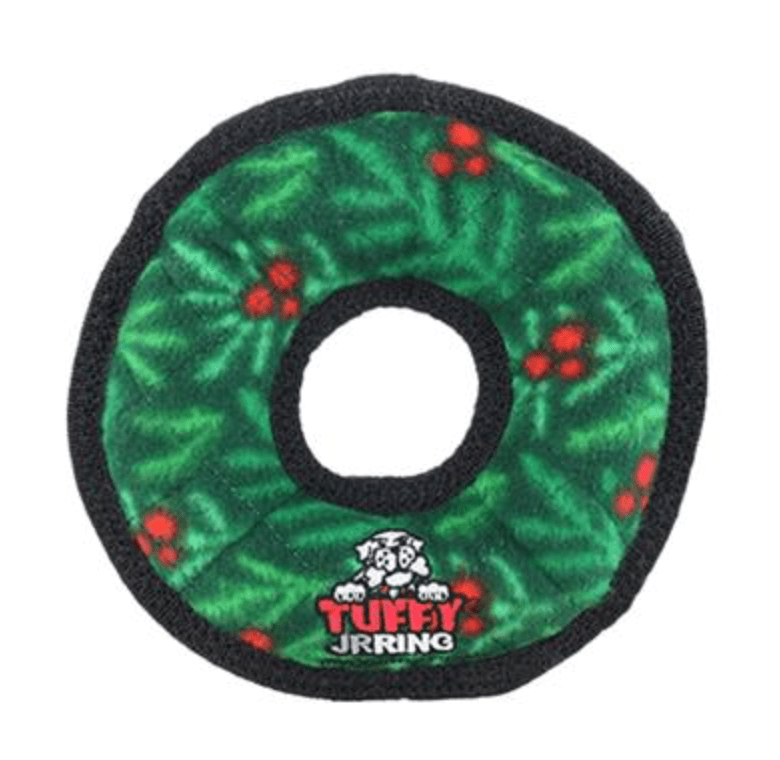 Tuffy® Junior Holiday Toss & Tug Ring: Wreath or Snowman CHEAPER THAN CHEWY - Glad Dogs Nation | ALL Profits Donated