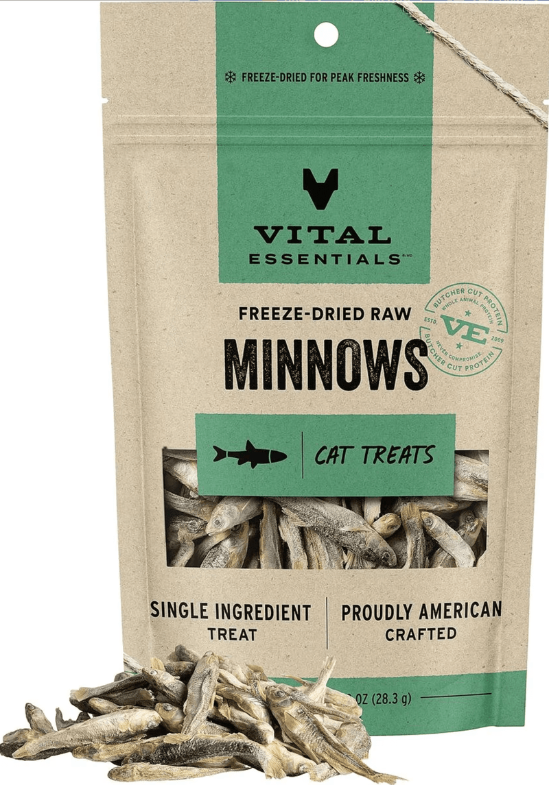 Vital Essentials Minnows Grain - Free Freeze - Dried Raw Cat Treats - Glad Dogs Nation | ALL Profits Donated