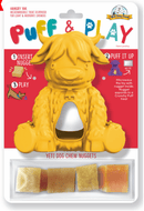 Yeti Dog Yak Cheese Chew Puff & Play Dog Chew Treat Dispenser: Hangry Yak Orange or Yellow - Glad Dogs Nation | ALL Profits Donated