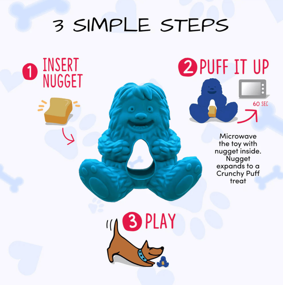 Yeti Dog Yak Cheese Chew Puff & Play Dog Chew Treat Dispenser: Hangry