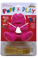 Yeti Dog Yak Cheese Chew Puff & Play Dog Chew Treat Dispenser: Hangry Yeti Blue or Pink - Glad Dogs Nation | ALL Profits Donated