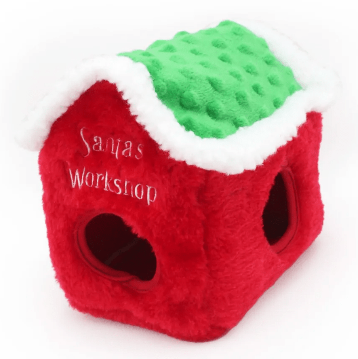 ZippyPaws Holiday Burrow™ Santa's Workshop Plush Dog Toy - Glad Dogs Nation | ALL Profits Donated