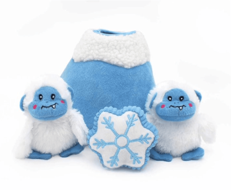 ZippyPaws Holiday Burrow™ Yeti Mountain Plush Dog Toy - Glad Dogs Nation | ALL Profits Donated