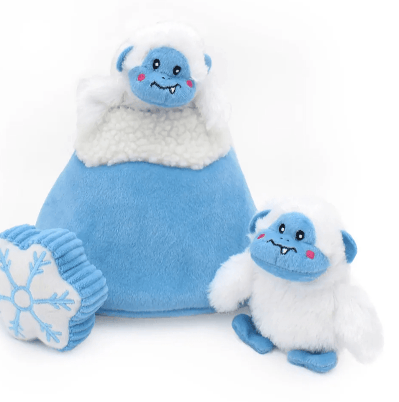 ZippyPaws Holiday Burrow™ Yeti Mountain Plush Dog Toy - Glad Dogs Nation | ALL Profits Donated