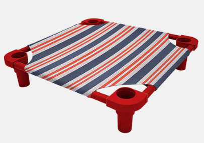 $5 OFF! 4Legs4Pets Elevated Dog Bed: Red, White & Blue - Glad Dogs Nation | ALL Profits Donated