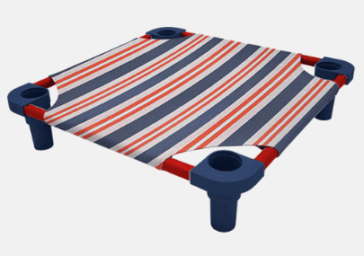 $5 OFF! 4Legs4Pets Elevated Dog Bed: Red, White & Blue - Glad Dogs Nation | ALL Profits Donated