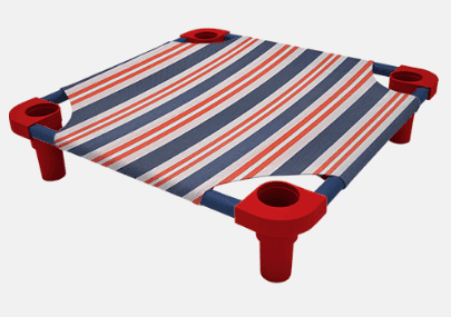 $5 OFF! 4Legs4Pets Elevated Dog Bed: Red, White & Blue - Glad Dogs Nation | ALL Profits Donated
