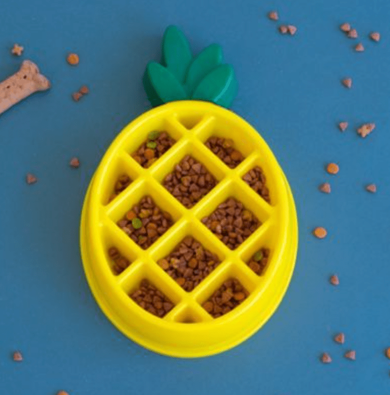 50% OFF! ZippyPaws Slow Feeder Happy Bowl Pineapple - Glad Dogs Nation | ALL Profits Donated