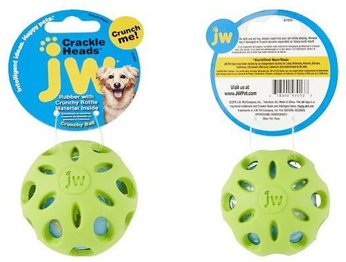 JW Pets Crackle Heads Crackle Ball 3 Sizes Choose Color