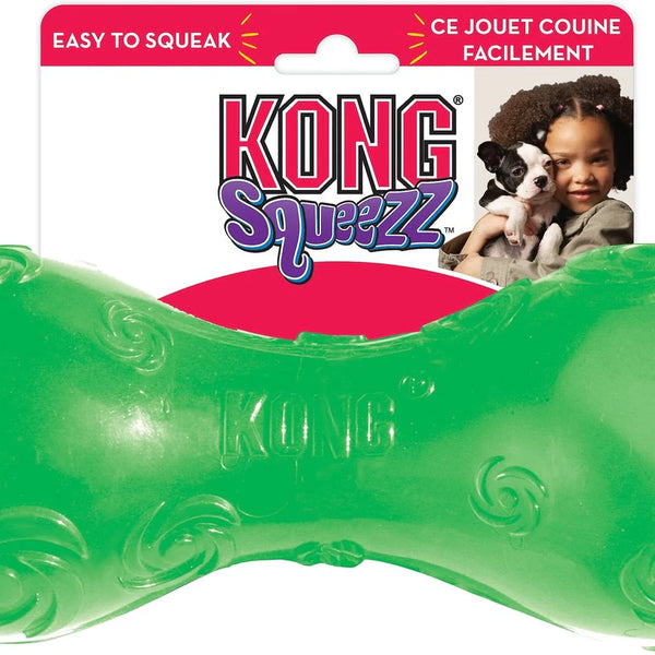 Kong Squeezz Squeak Dumbbell 3 Sizes Choose Color CHEAPER THAN CH