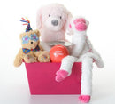Happy Birthday Pink & SQUEAKY Dog Gift Basket: 3 Sizes