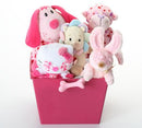 Pretty in Pink SQUEAKY Dog & Puppy Gift Basket: 3 Sizes