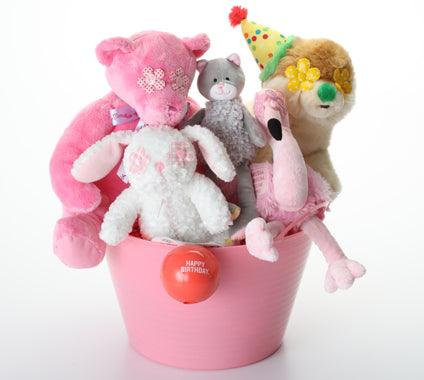 Happy Birthday Pink & SQUEAKY Dog Gift Basket: 3 Sizes - Glad Dogs Nation | ALL profits donated