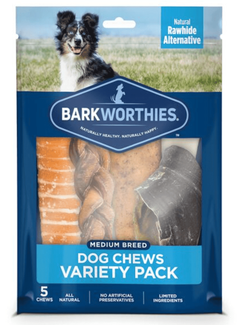 Barkworthies Medium Dog Variety Chew Pack