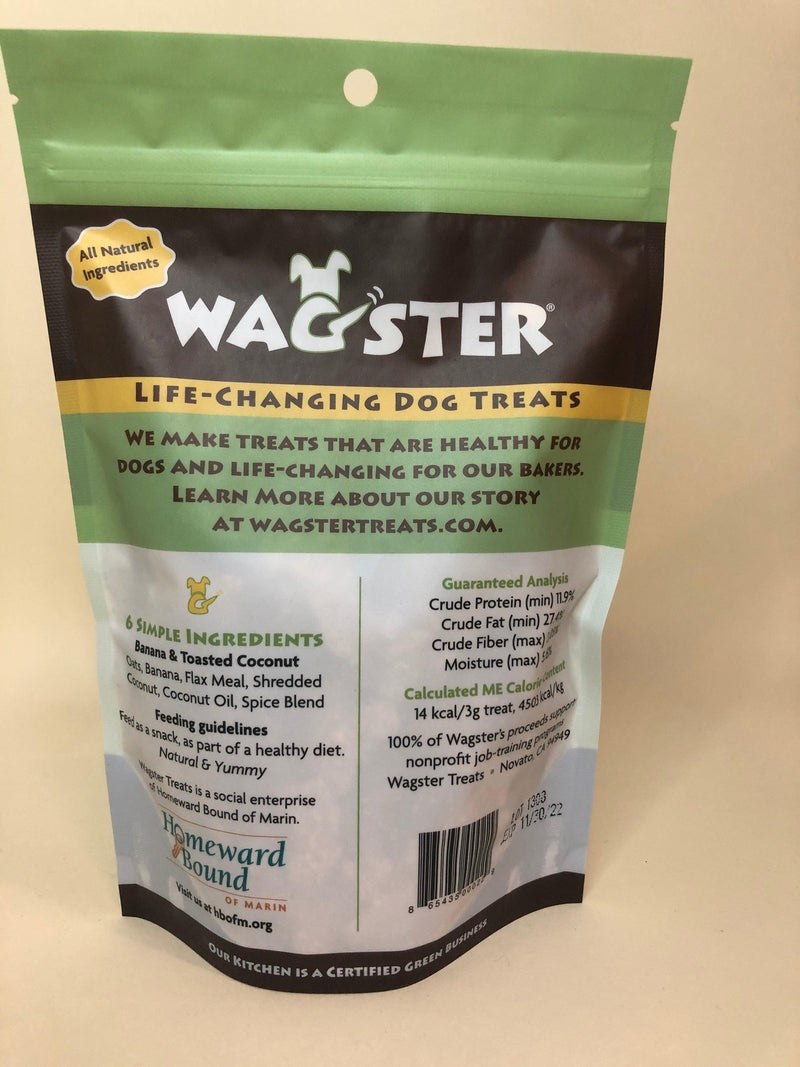 Wagster Healthy Dog Treats: Banana & Toasted Coconut - Glad Dogs Nation | ALL profits donated