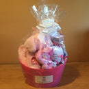 Pretty in Pink SQUEAKY Dog & Puppy Gift Basket: 3 Sizes