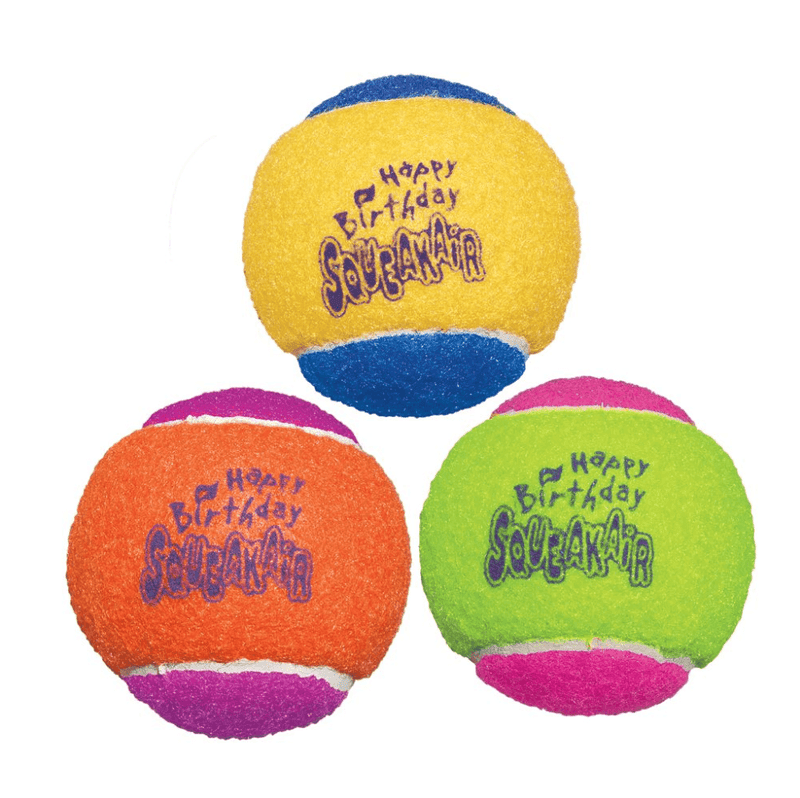 KONG SqueakAir Happy Birthday Balls 3 Pack - Glad Dogs Nation | ALL profits donated