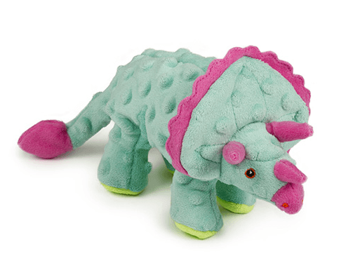 goDog Dinos Triceratops With Chew Guard Technology Tough Plush: 2 Sizes - Glad Dogs Nation | ALL profits donated
