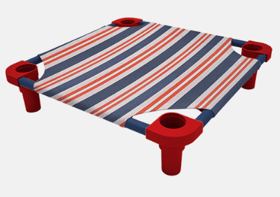 4Legs4Pets Elevated Dog Bed: Red, White & Blue