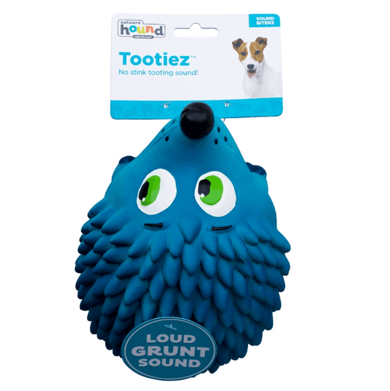 Outward Hound Tootiez Hedgehog Squeaky Grunting Stuffing-Free Natural