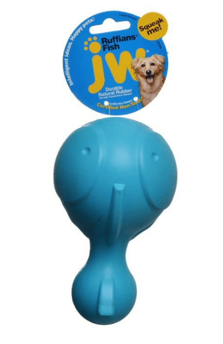BACK IN STOCK! JW Pets Ruffians Chicken or Fish Squeaky Dog Toy: 2 Sizes - Glad Dogs Nation | ALL profits donated