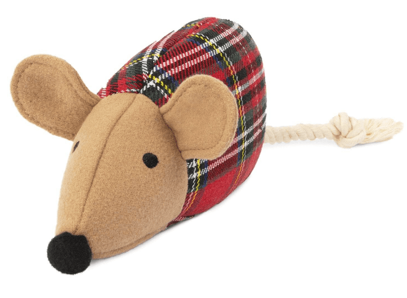 Harry Barker Plaid Mouse Dog Toy - Glad Dogs Nation | ALL profits donated