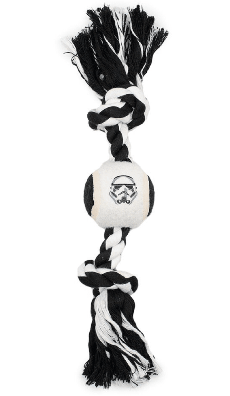 25% OFF! Star Wars Stormtrooper Tennis Ball Rope Dog Toy