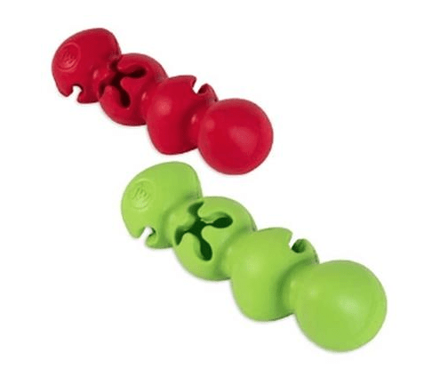 JW Pets Playbites Caterpillar Dog Toy & Treat Dispenser 2-Pack