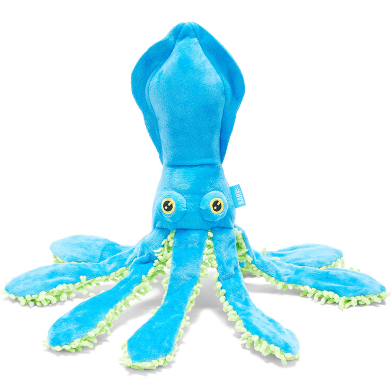 BARK Shifty Sid the Squid Squeak & Crinkle Dog Toy