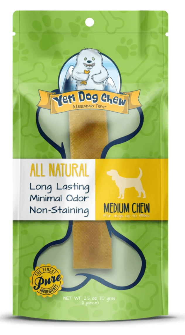 Yeti Dog Chew 1 Medium Yak Cheese Chew: Dogs up to 45 lbs.